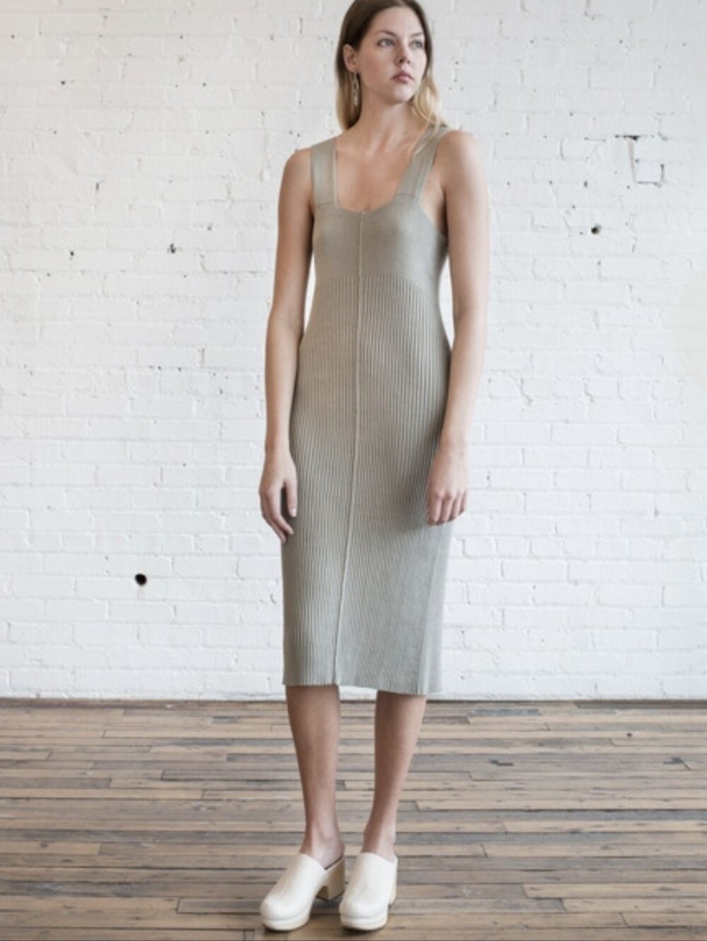 Lauren Manoogian Ribbed Knit Midi Dress Size 3(US Large)